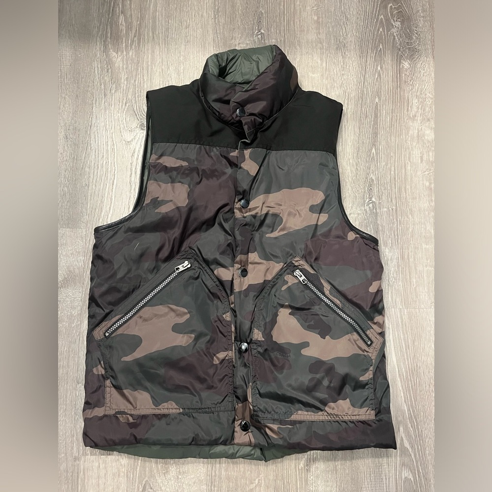 Men's Coach Reversible Puffer Vest- Size Small- Pre-Owned View 3